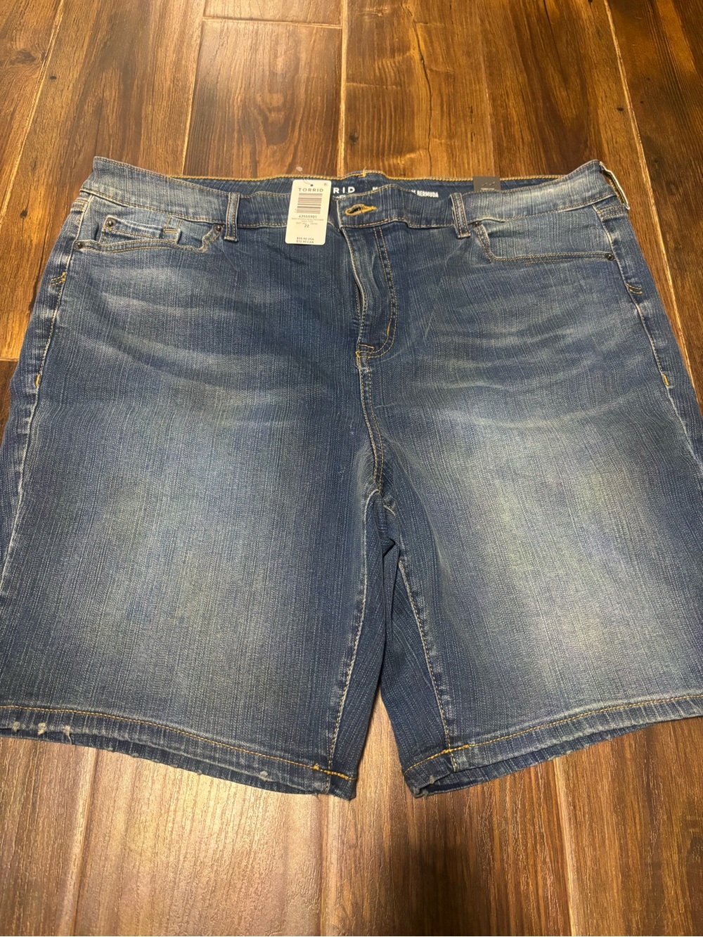 torrid Blue Denim Jean Shorts with Subtle Fade